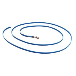MJH BioThane Hundeleine 2m, 16mm Breit, Blau - Mit Handschlaufe & Karabiner, Für Hunde Bis 50kg